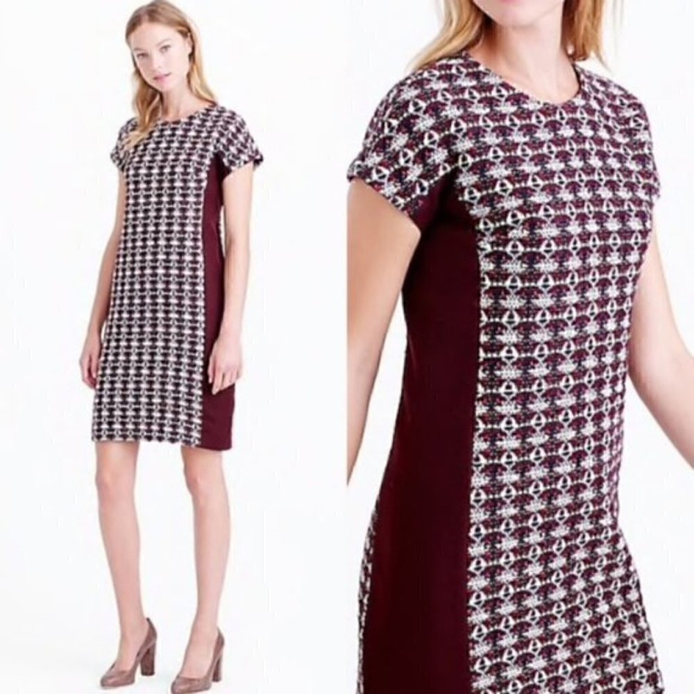J. Crew Collection Dress 2 NWT Tweed French Woven Sheath Wool Luxury High End